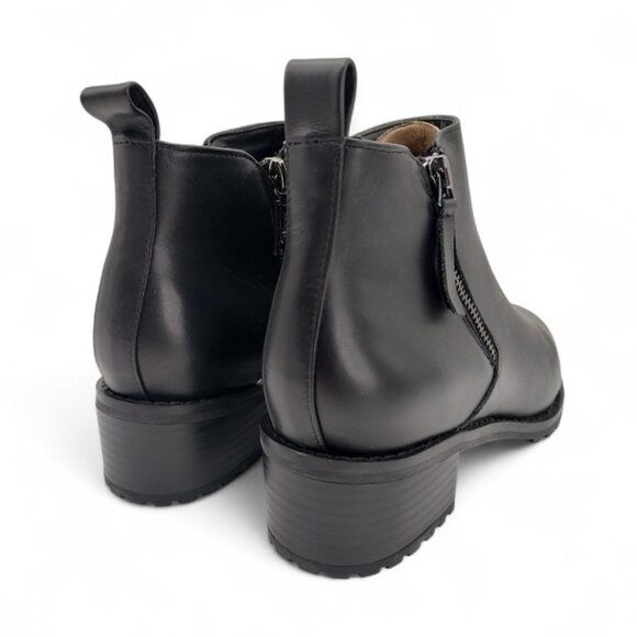 Blondo Waterproof Samara Women's Size 7.5 M Black Leather Block Heel Ankle Boots - Picture 11 of 13